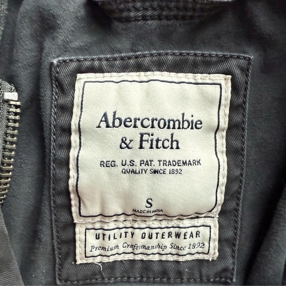 Abercrombie & Fitch Y2K Charcoal Utility Jacket Size S Industrial Retro Casual - Picture 3 of 15